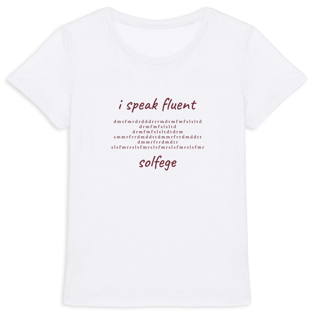 Image back i speak fluent… solfege - Beethoven - women's heavyweight t-shirt