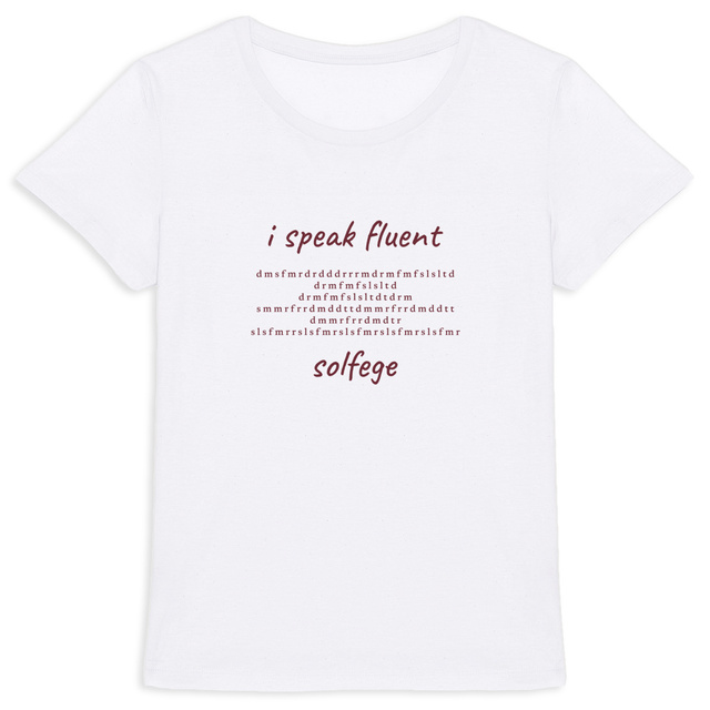 Image back i speak fluent… solfege - Beethoven - women's heavyweight t-shirt