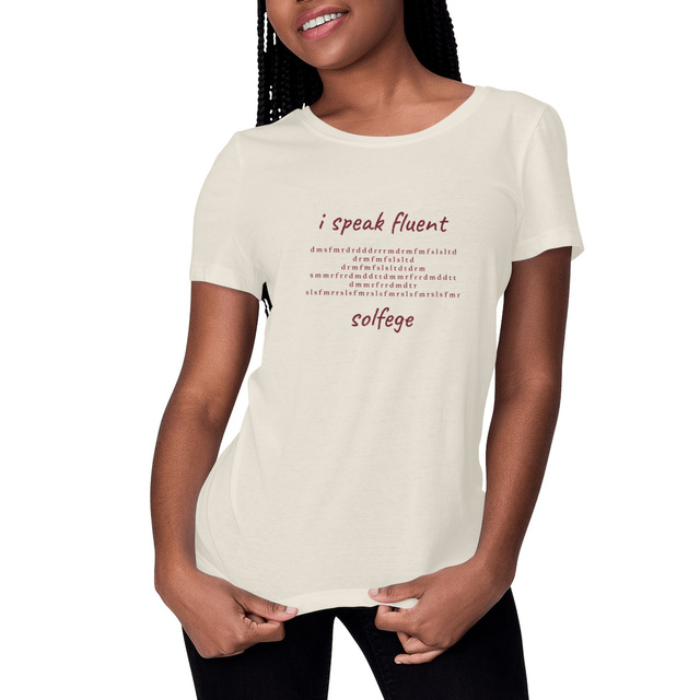 Image front i speak fluent… solfege - Beethoven - women's heavyweight t-shirt