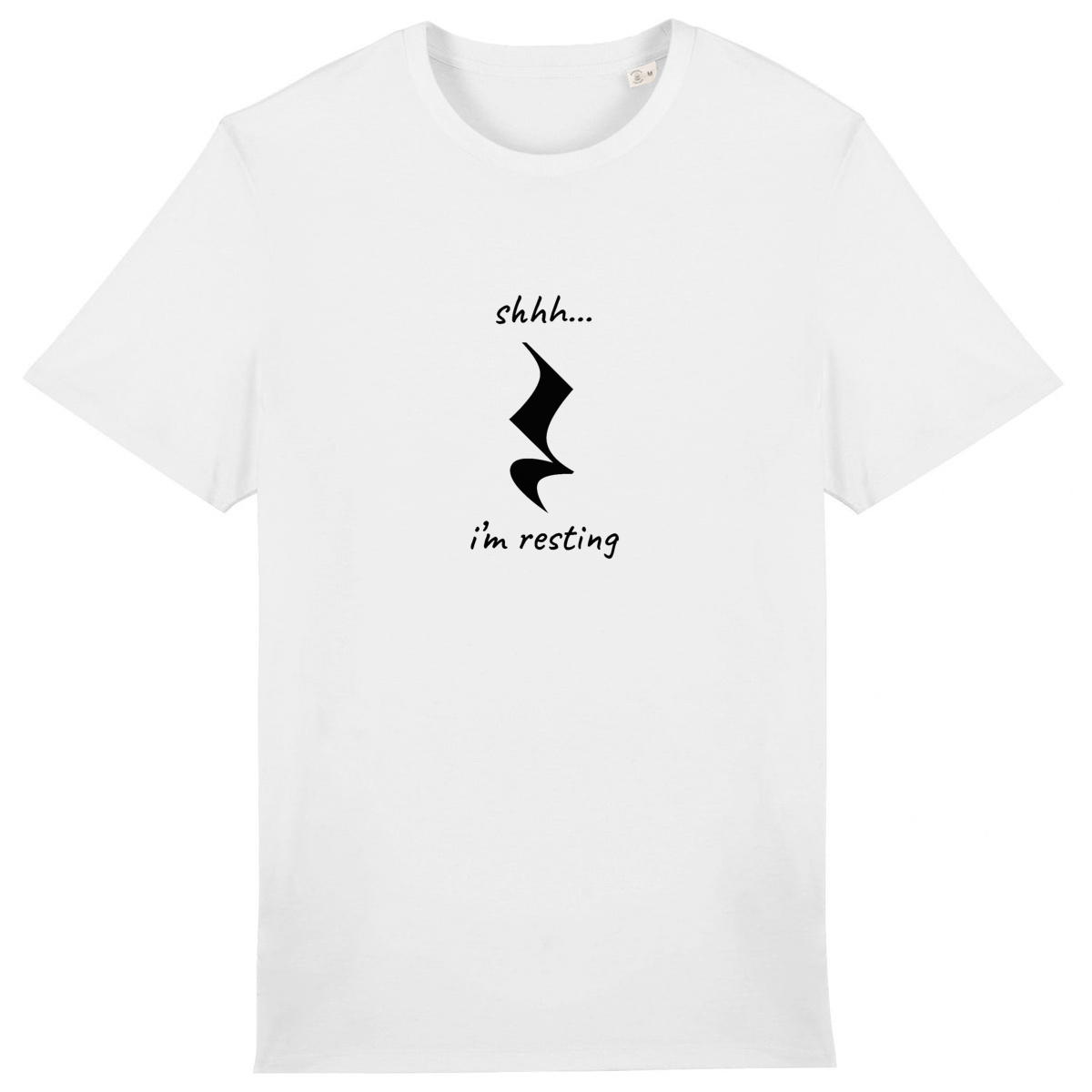 Image back shhh... i'm resting - unisex t-shirt