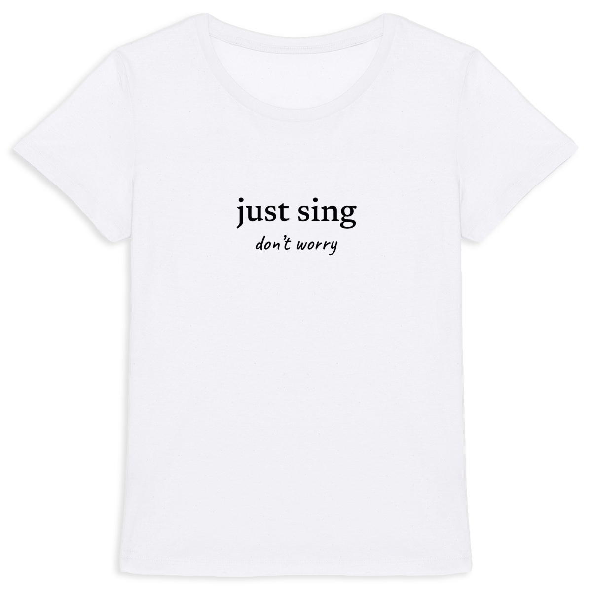 Image back just sing… don’t worry - women's heavyweight t-shirt