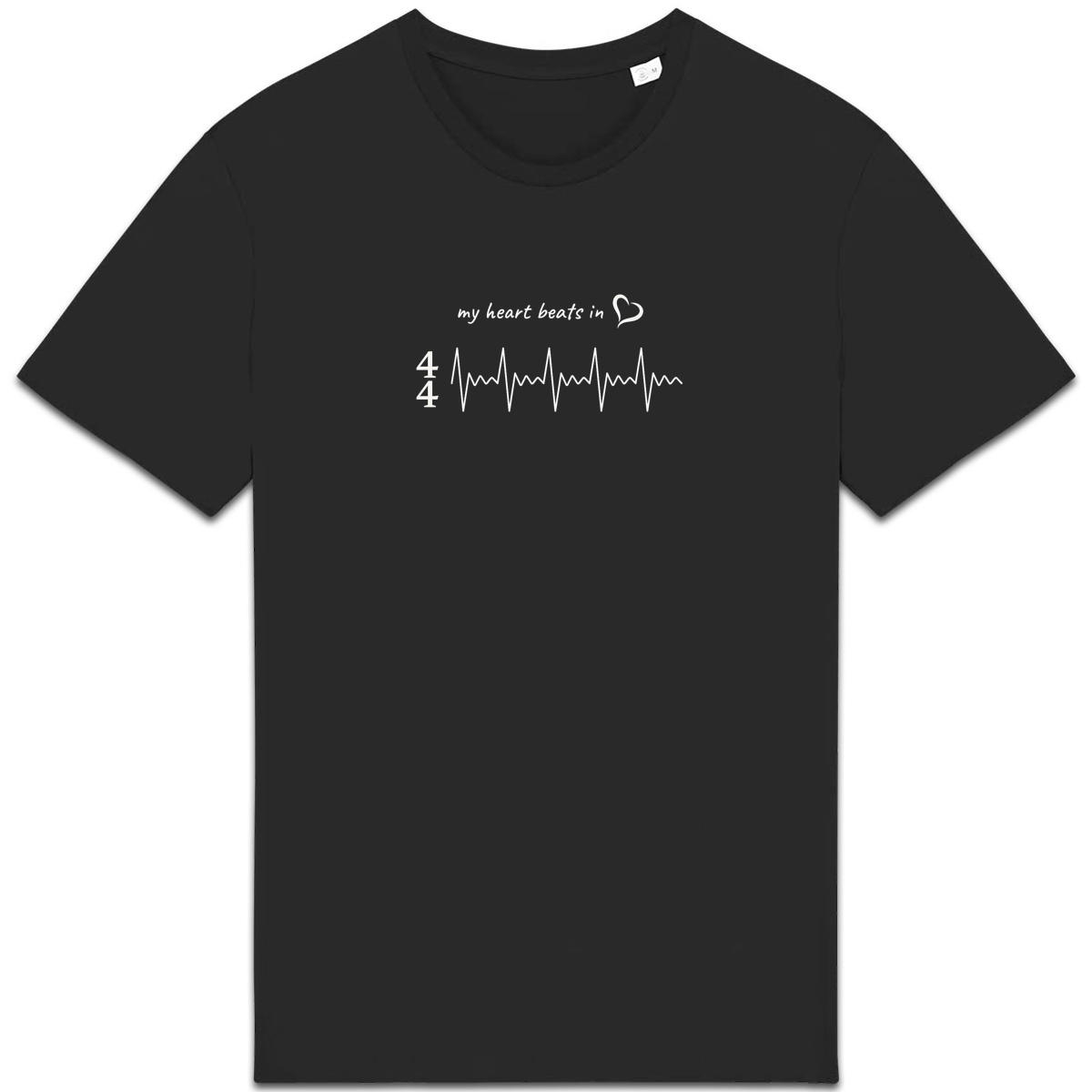 Image back my heart beats in… 4/4 - unisex t-shirt