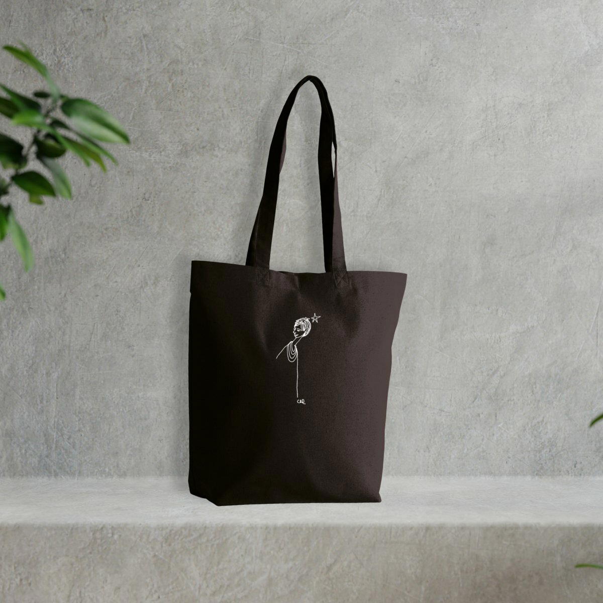Tote bag negra -  personaje y estrella