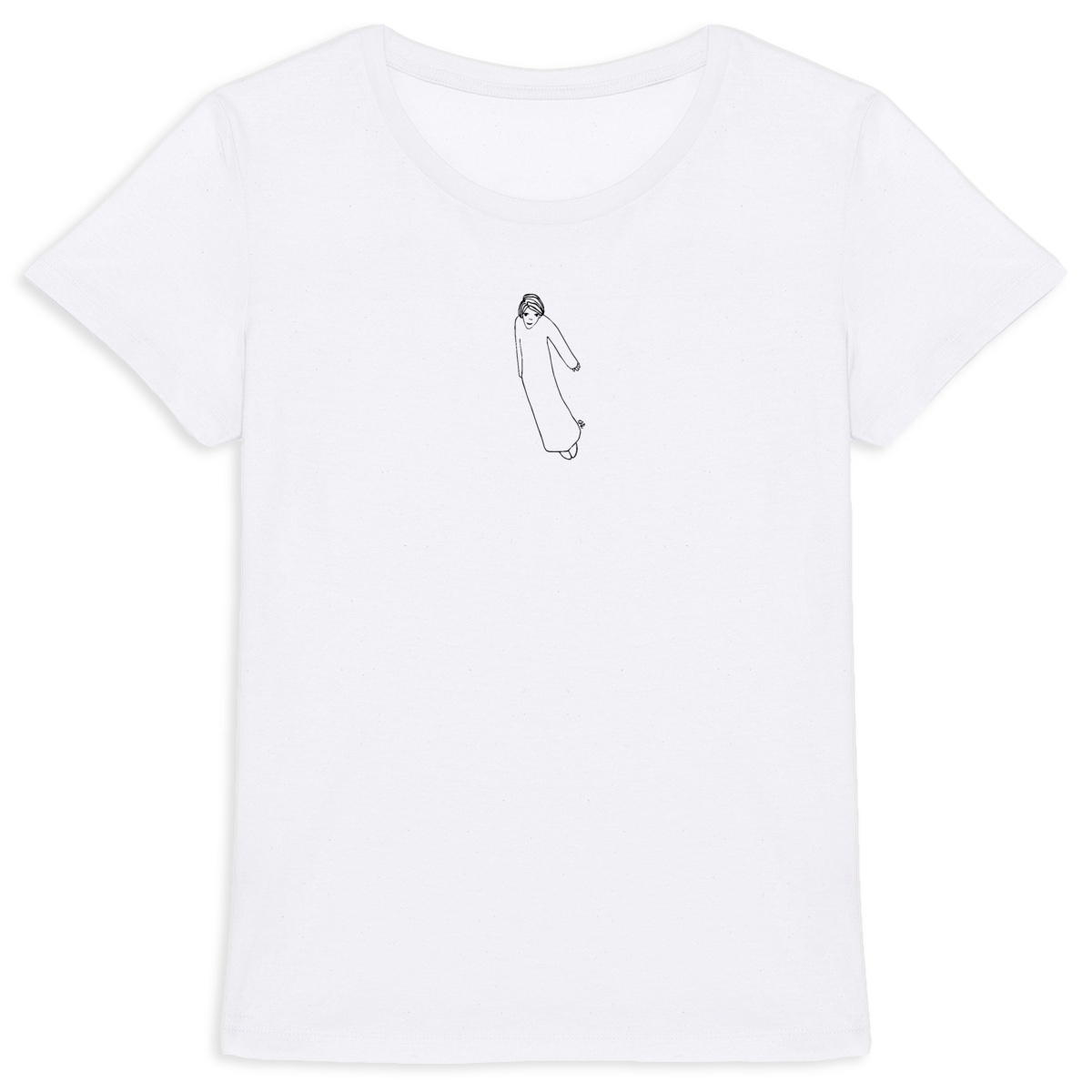 camiseta blanca - personaje volando - Image