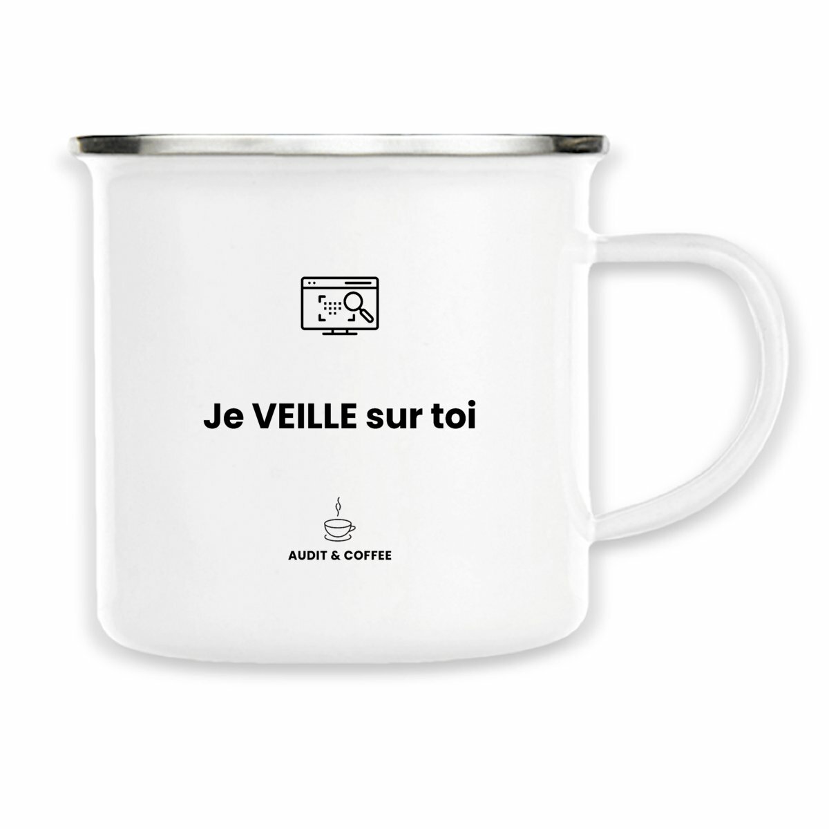 Image back Mug Métal "Je VEILLE sur toi "