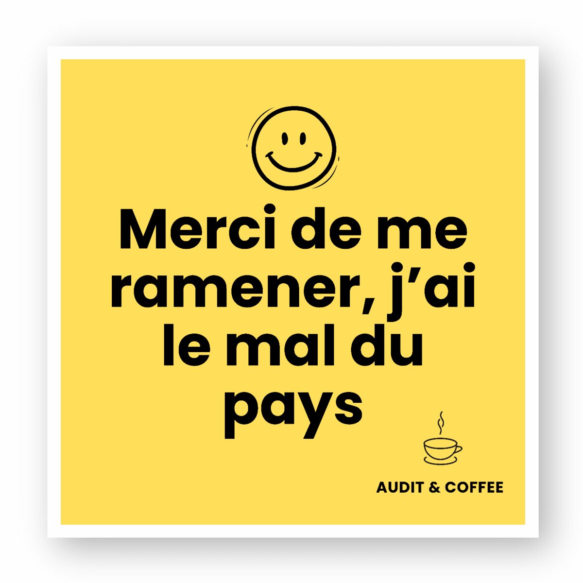 Image front Sticker Objet voyageur "Merci de me ramener"
