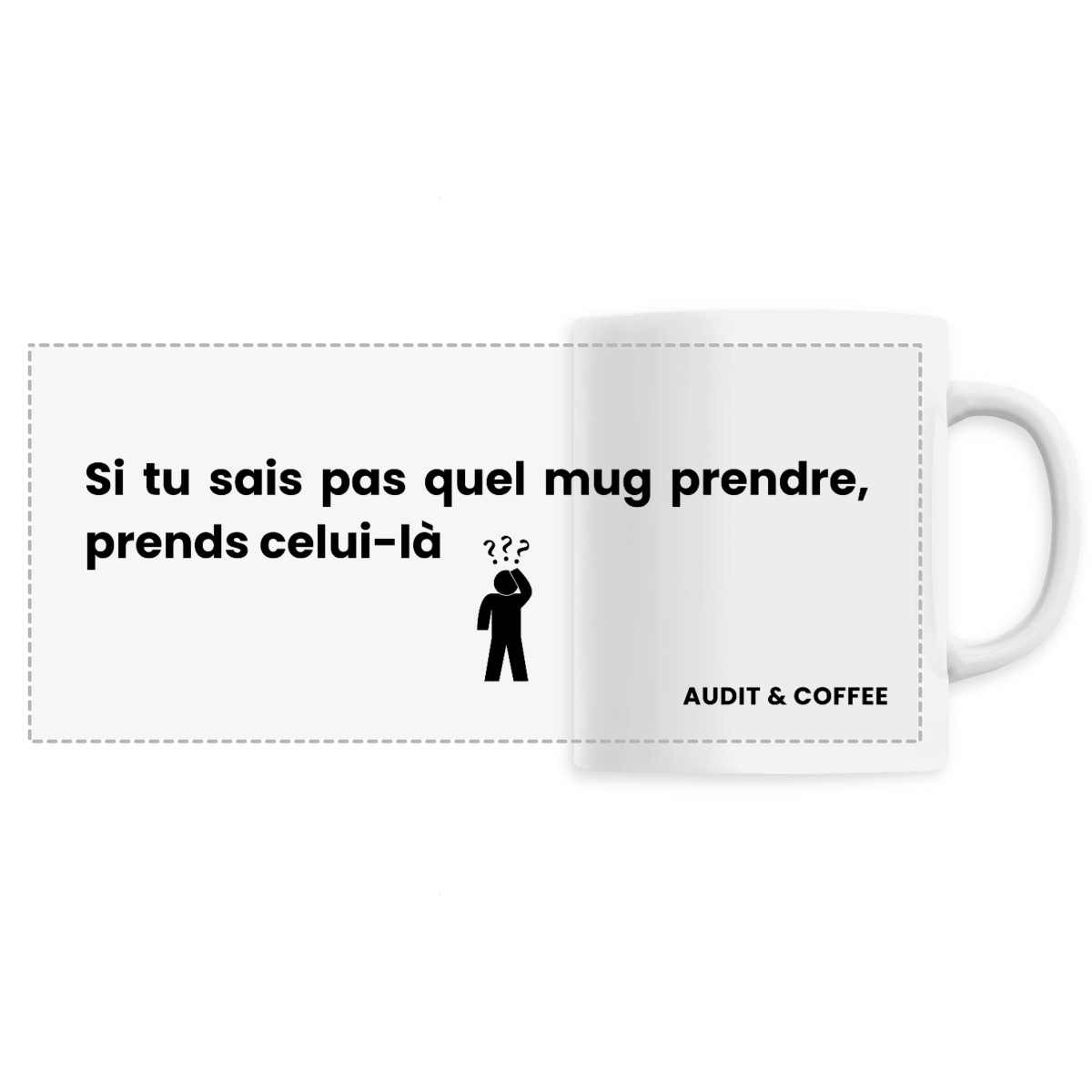 Image front Mug "invité" : Si tu sais pas quel mug prendre...