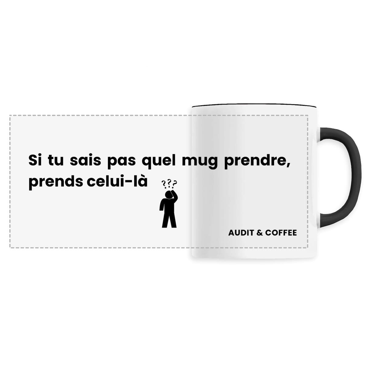 Image back Mug "invité" : Si tu sais pas quel mug prendre...