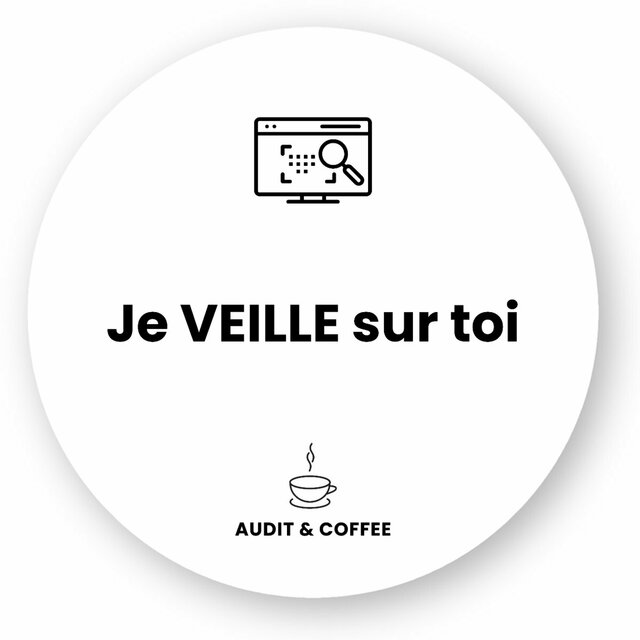 Sticker rond  "Je VEILLE sur toi"