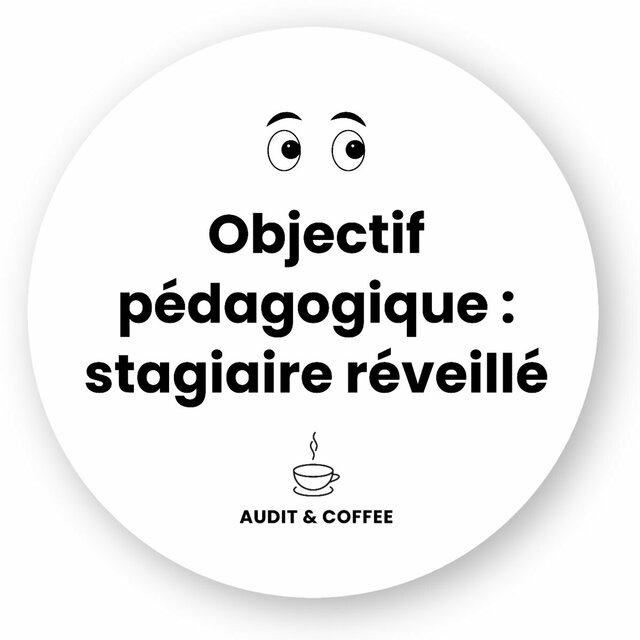 Sticker rond – Objectif pédagogique : stagiaire réveillé