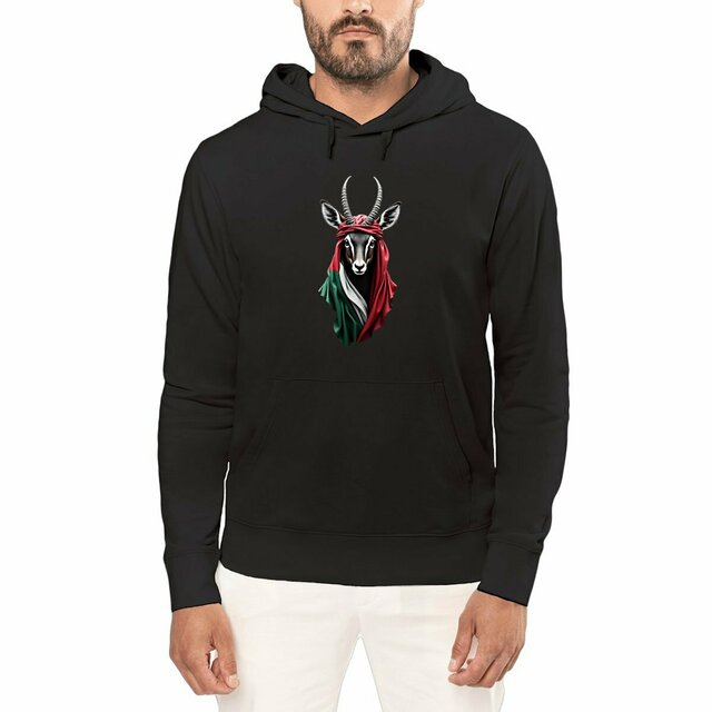 Image front palestine antelope hoodie