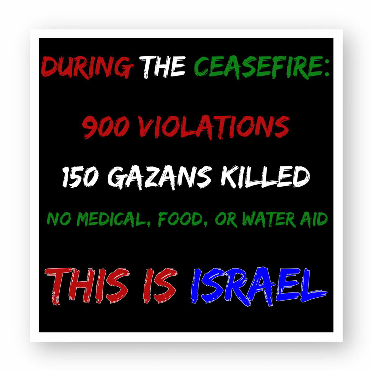 Image front during the ceasefire sticker