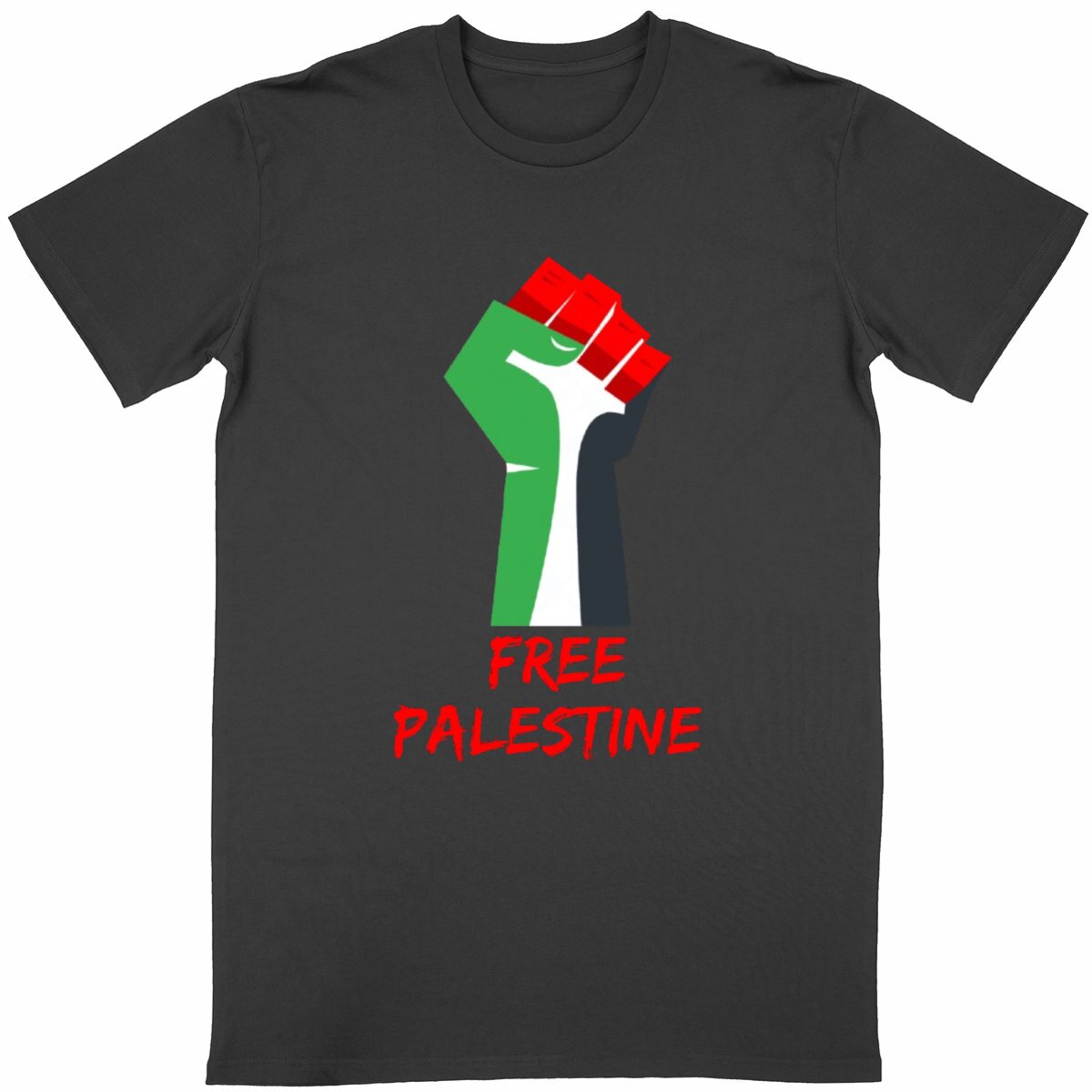 Image back free palestine fist of solidarity T-shirt