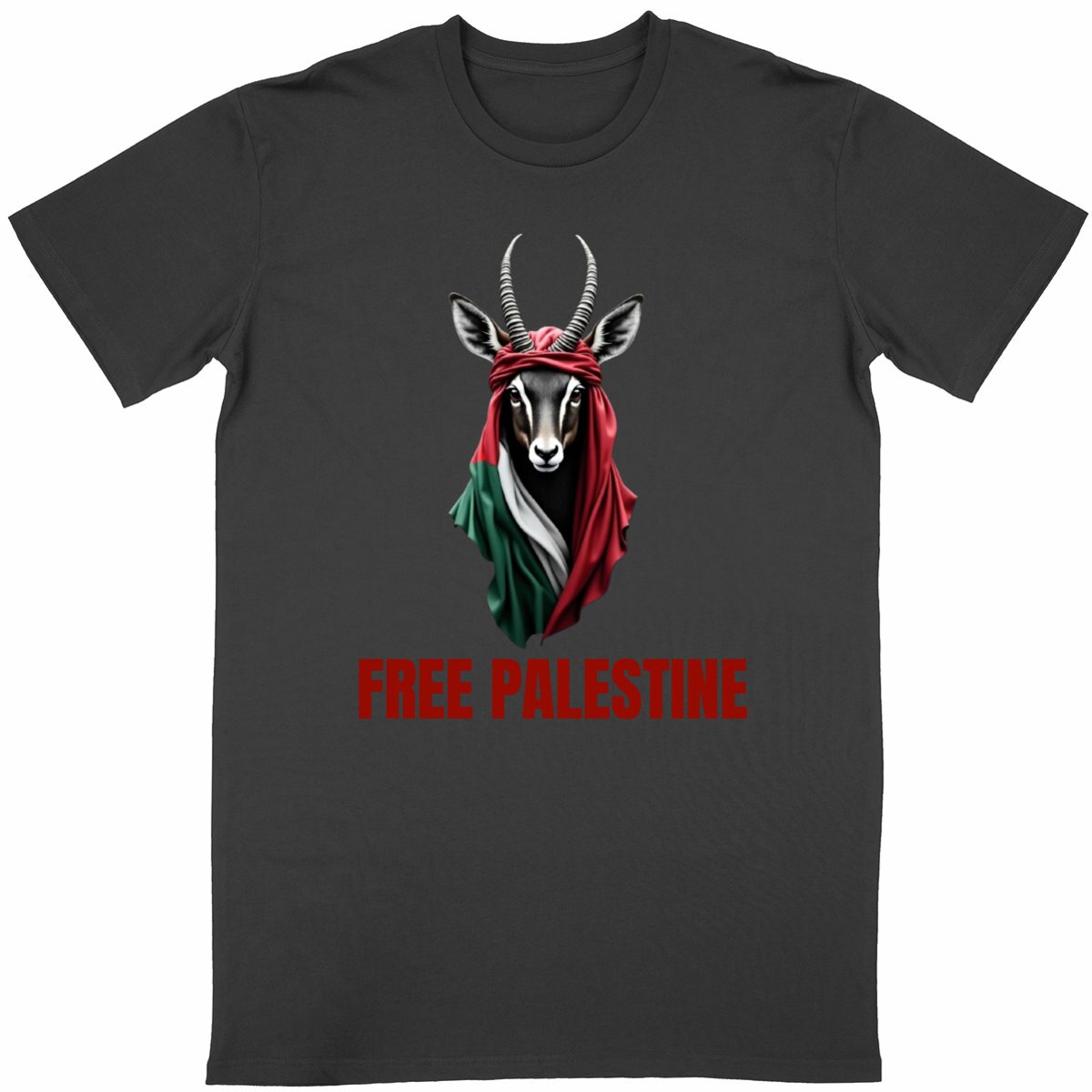Image back antelope free palestine T-shirt
