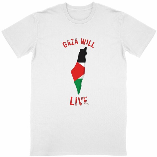 Image back Gaza will live T-shirt