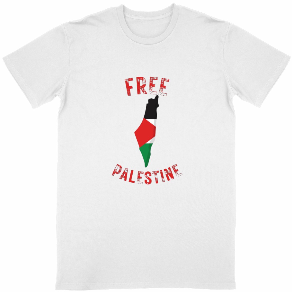 Image back free palestine map T-shirt