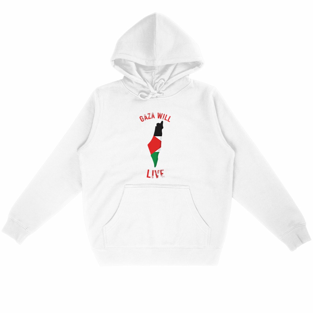 Image back Gaza wil live hoodie