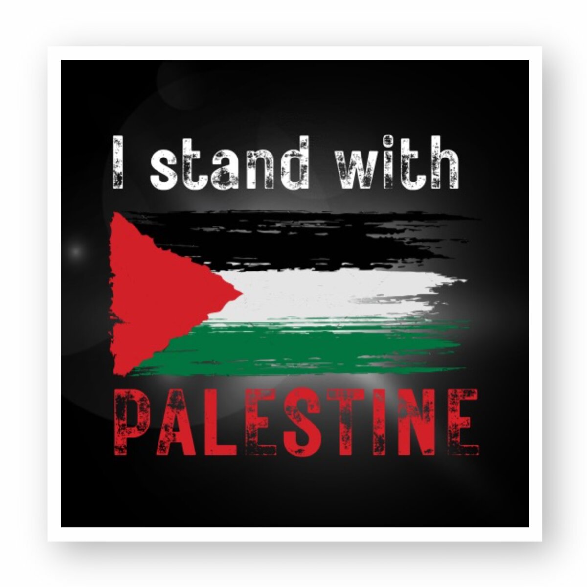 Image front i stand with Palestine sticker