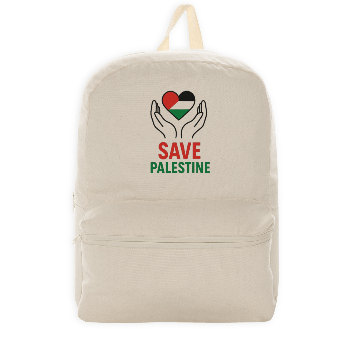 Image front save Palestine backpack