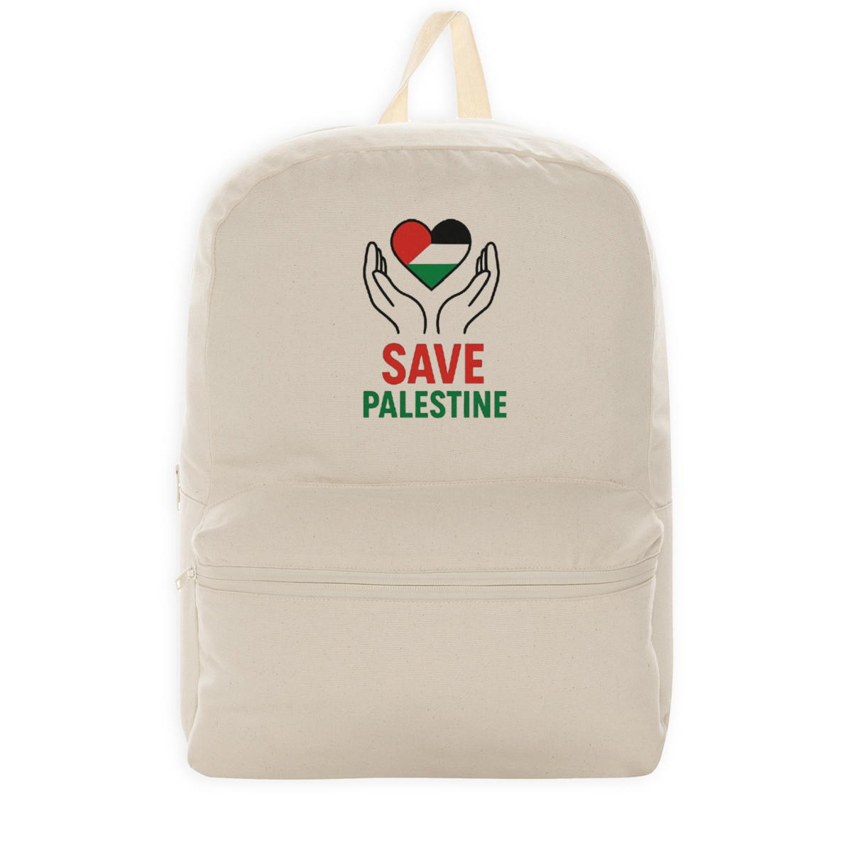 Image front save Palestine backpack