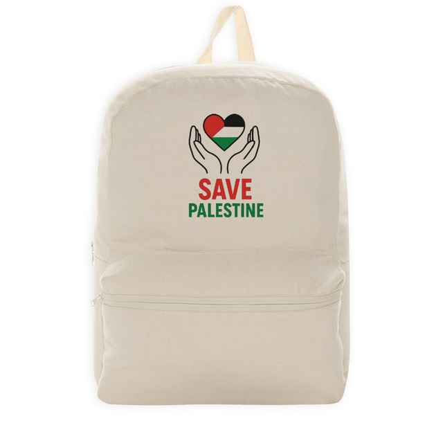 Image front save Palestine backpack