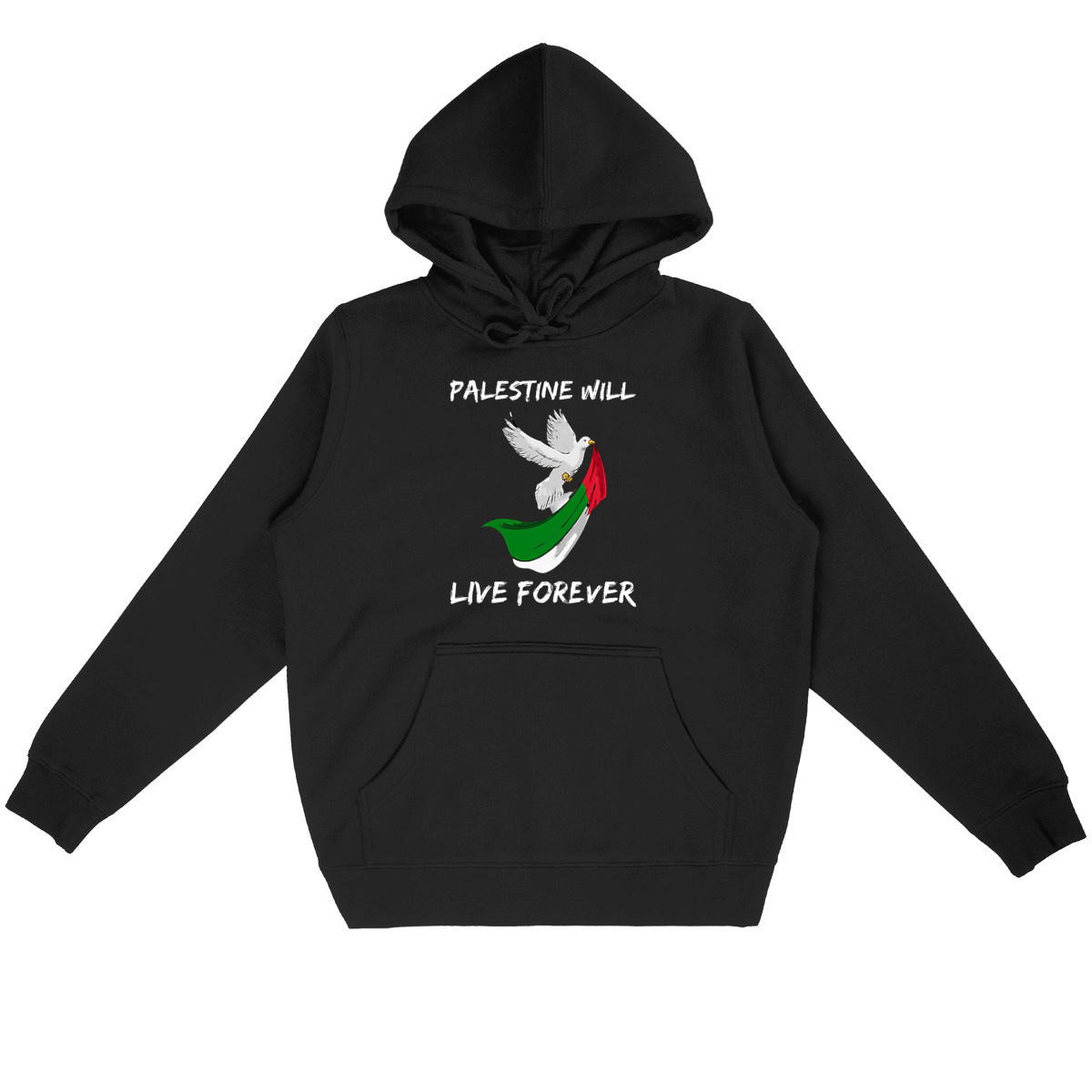 Image back palestine will live forever hoodie
