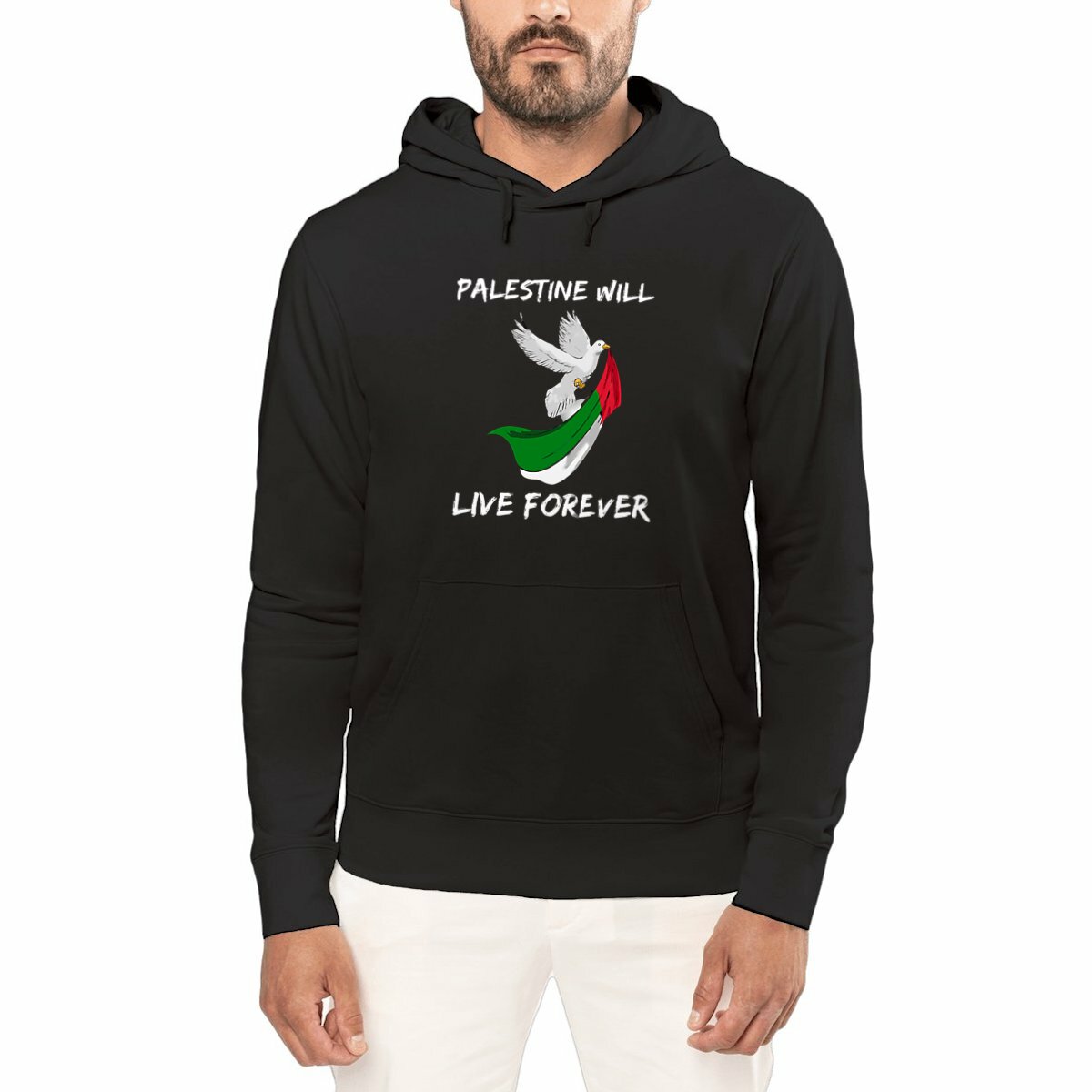 Image front palestine will live forever hoodie