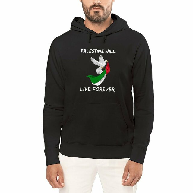 Image front palestine will live forever hoodie