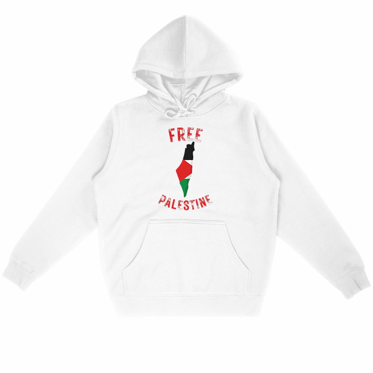 Image back free palestine map hoodie