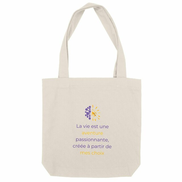 Image back Totebag clair - Vib - La Vie est une aventure