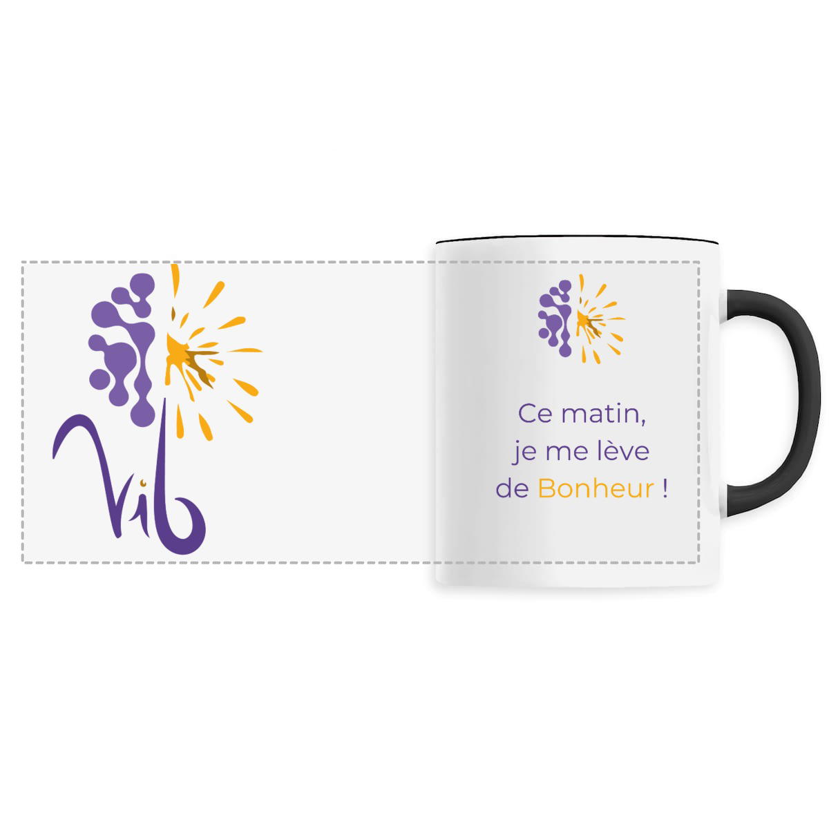 Image back Mug - Vib - Je me lève de Bonheur