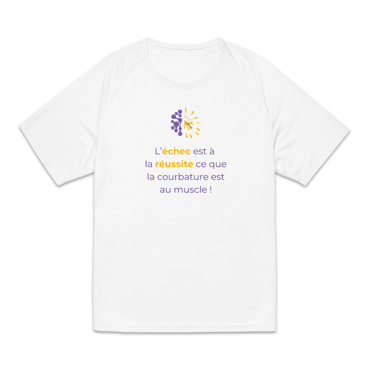 Image back T-shirt de sport clair Homme - Vib - Échec & Réussite