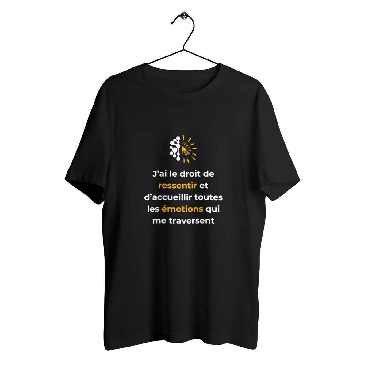 Image back T-shirt sombre Unisexe - Vib - Ressentir des émotions