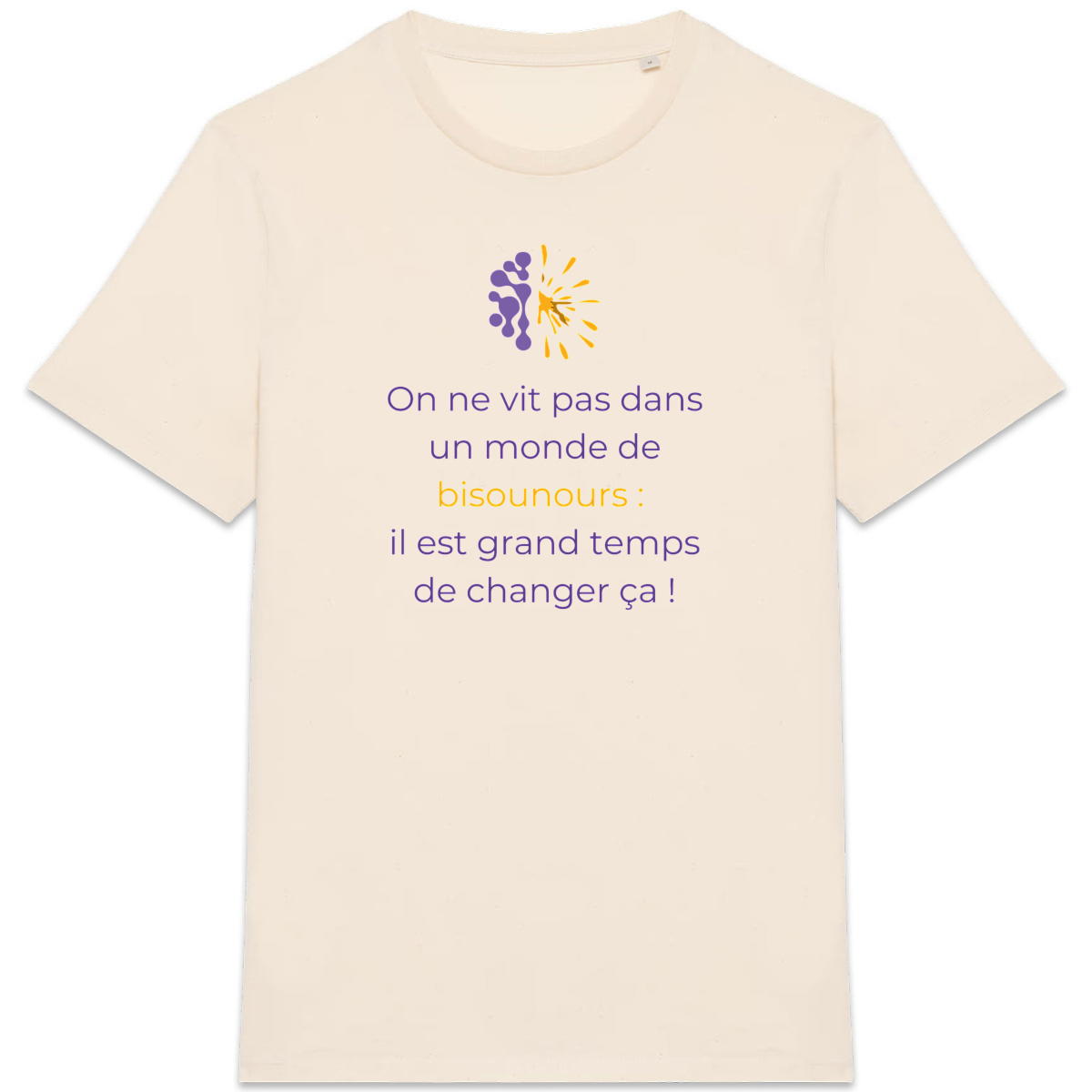 Image back T-shirt clair Unisexe - Vib - Pas des bisounours