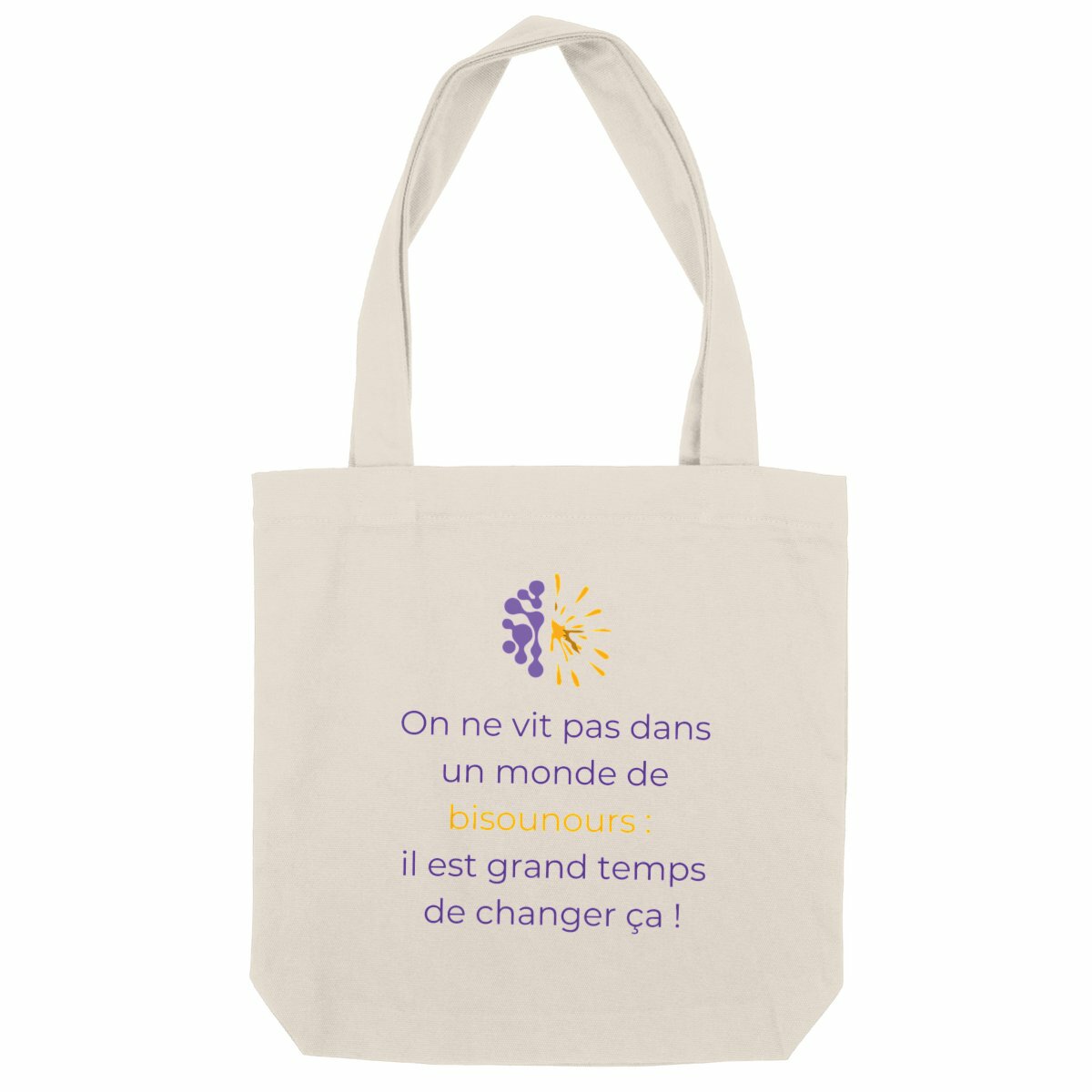 Image back Totebag clair - Vib - Pas des bisounours