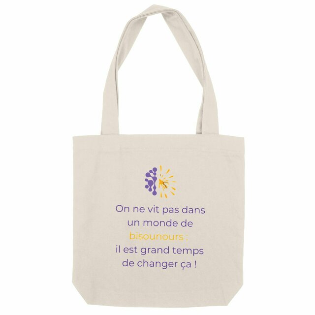 Image back Totebag clair - Vib - Pas des bisounours