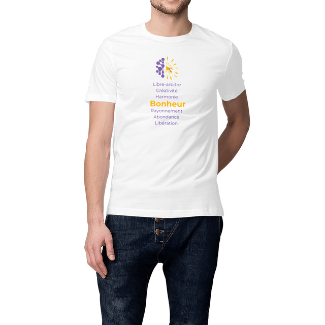 Image front T-shirt clair Unisexe - Vib - Bonheur & Cie