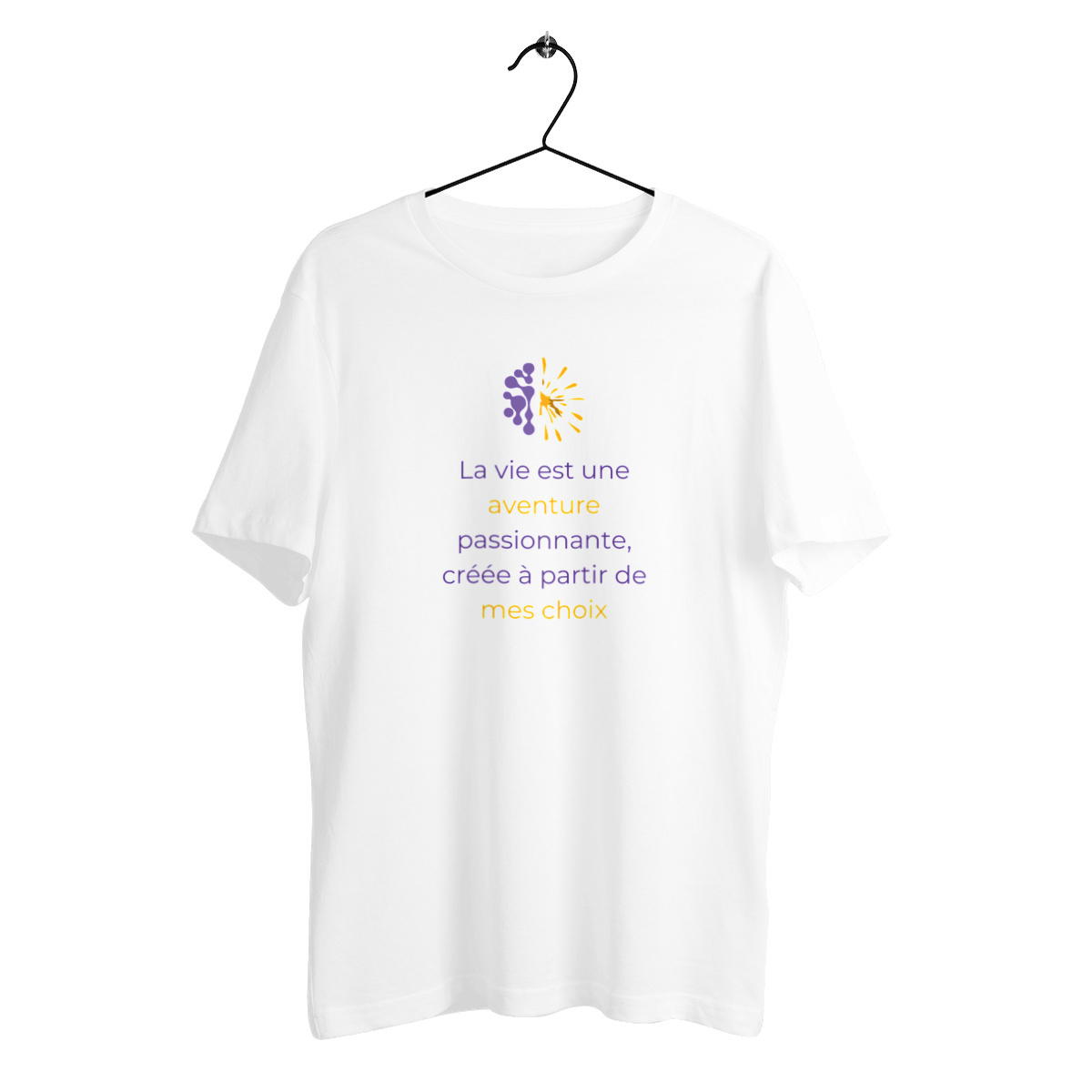 Image back T-shirt clair Unisexe - Vib - La Vie est une aventure