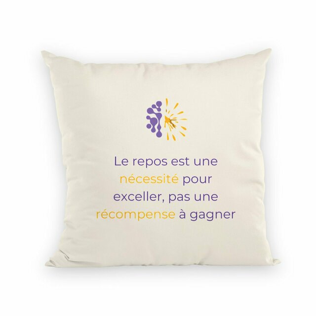 Image back Coussin - Vib - Le repos est 1 nécessité