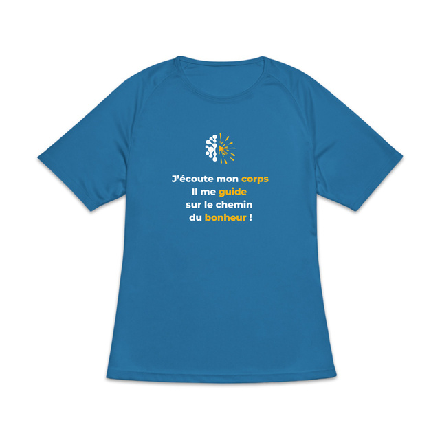 Image back T-shirt de sport sombre Femme - Vib - Mon Corps me guide