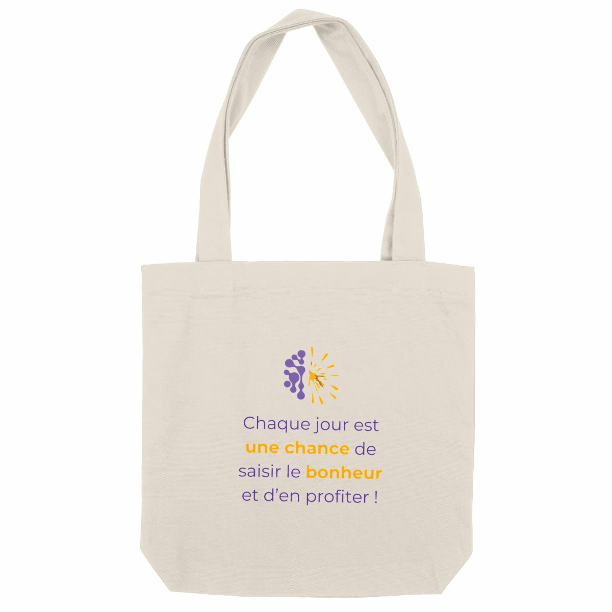 Image back Totebag clair - Vib - Chaque jour est une chance