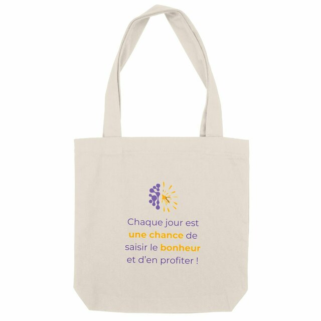 Image back Totebag clair - Vib - Chaque jour est une chance