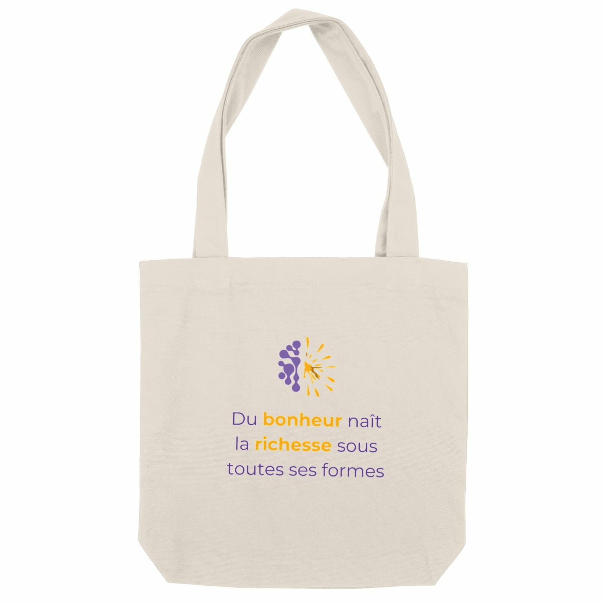 Image back Totebag clair - Vib - Bonheur & Richesse