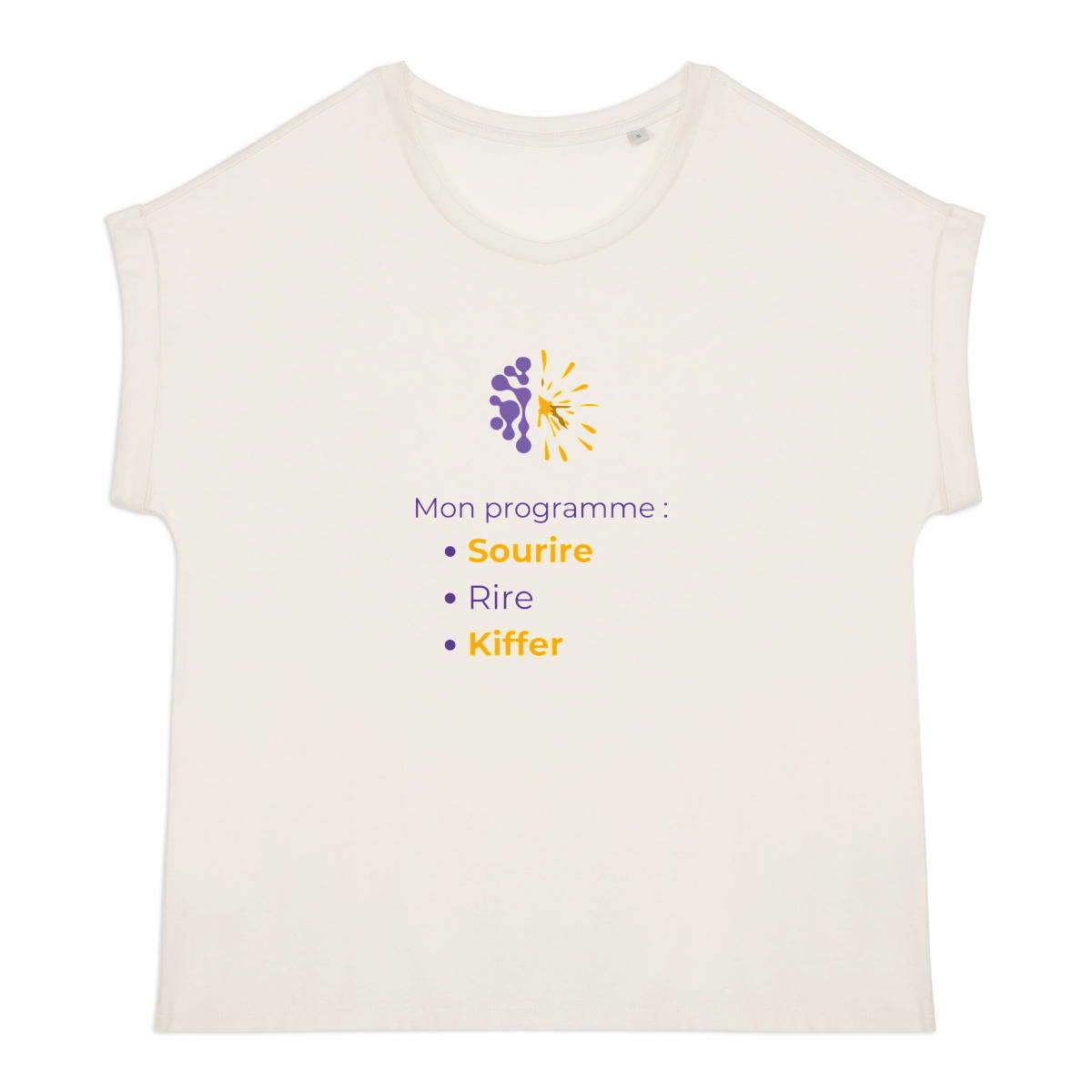 Image back T-shirt clair Manches à revers  Femme - Vib - Mon programme