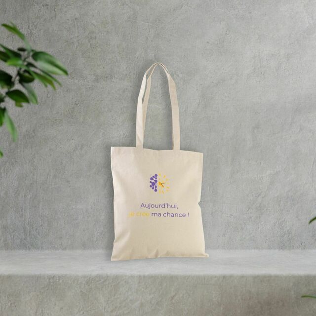 Image front Totebag clair - Vib - Je crée ma chance