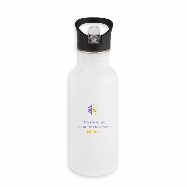 Image back Bouteille en inox avec paille - Vib - Choisis-Toi