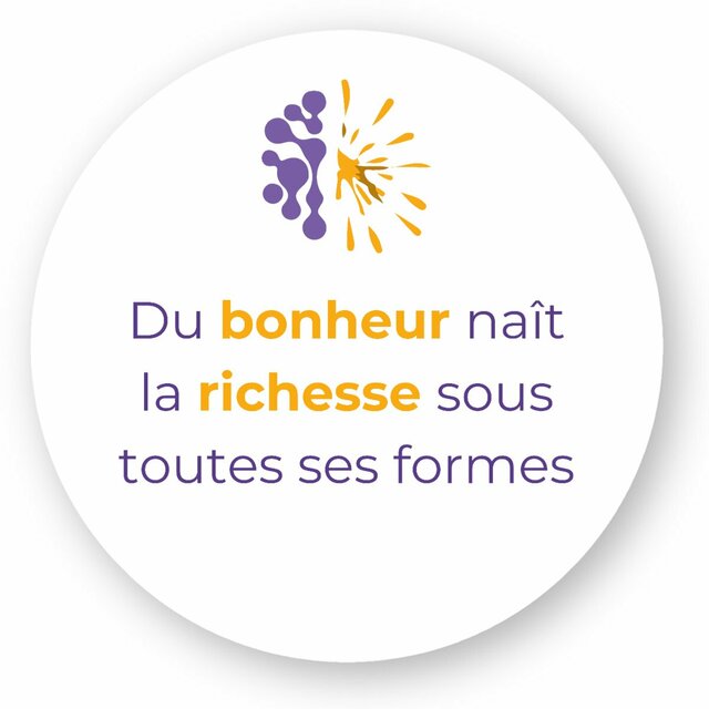 Image front Autocollant Rond - Vib - Bonheur & Richesse