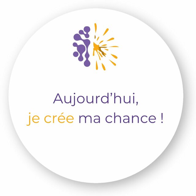 Image front Autocollant Rond - Vib - Je crée ma chance