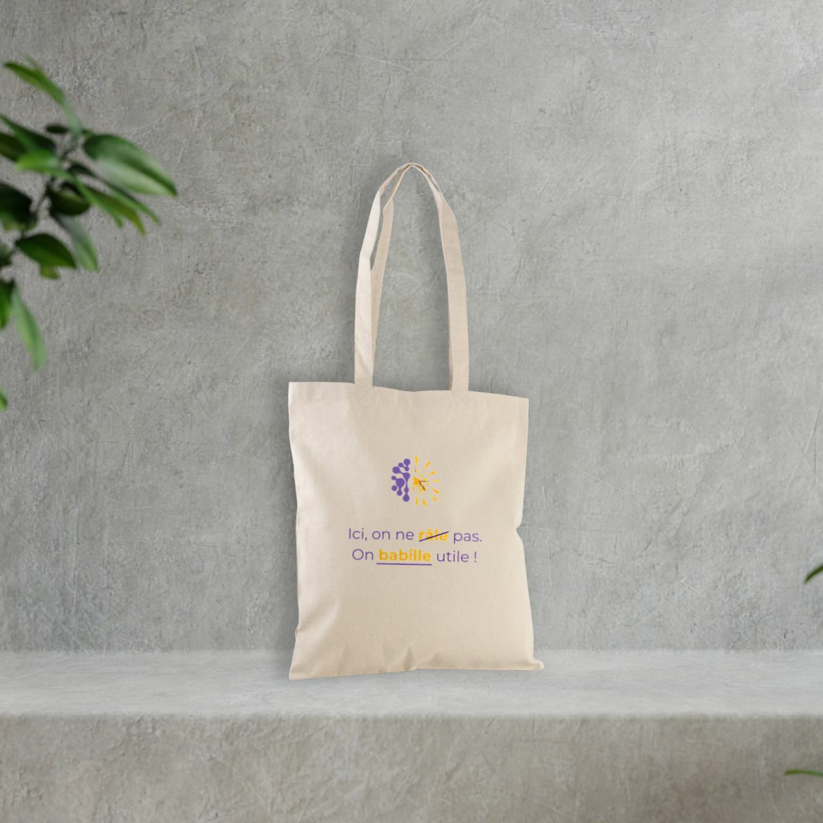 Image front Totebag clair - Vib - Ici on ne râle pas