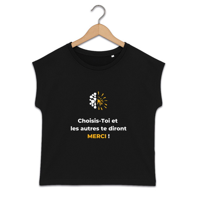 Image back T-shirt Manches à revers sombre Femme - Vib - Choisis-toi